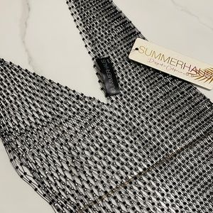 Beach Bunny Black Rhinestone Cover Up Dress